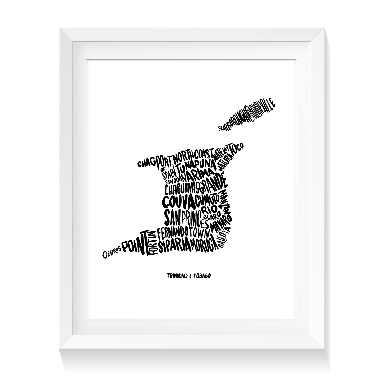 Typographic Map of Trinidad